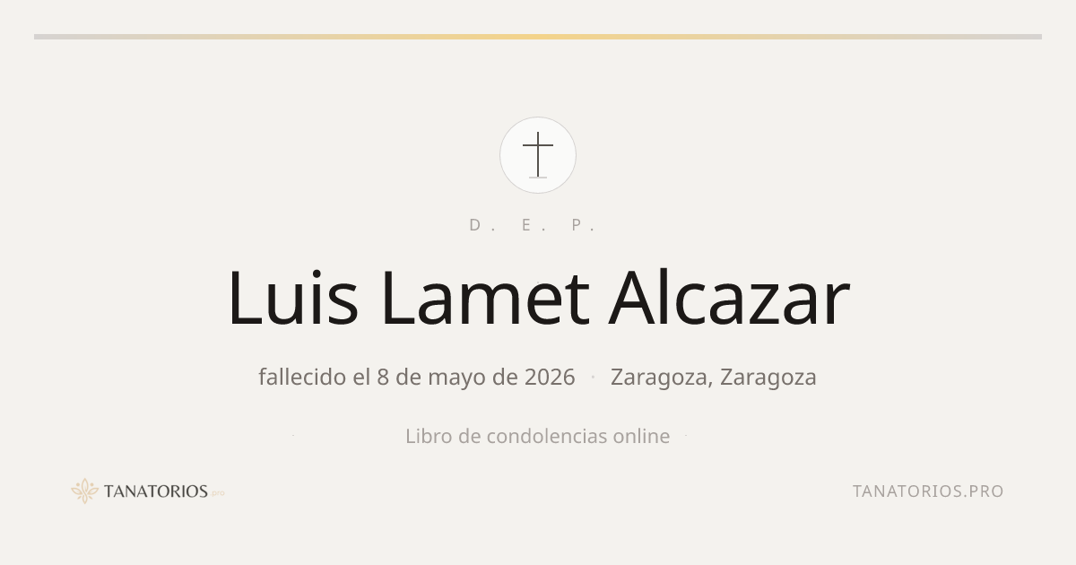 Memorial de Luis Lamet Alcazar