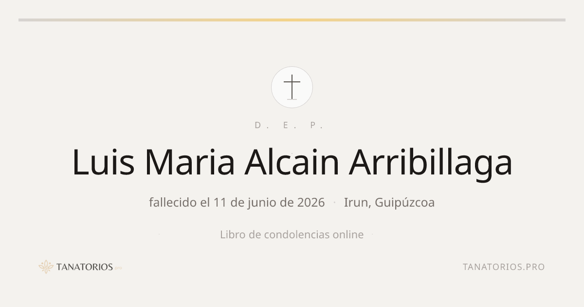 Memorial de Luis Maria Alcain Arribillaga