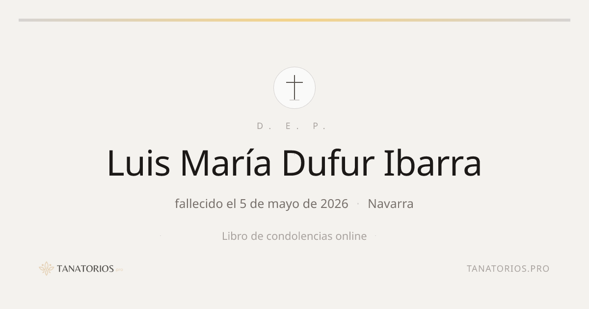 Memorial de Luis María  Dufur Ibarra