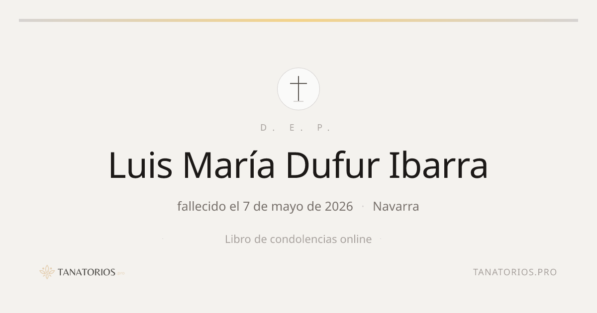 Memorial de Luis María  Dufur Ibarra