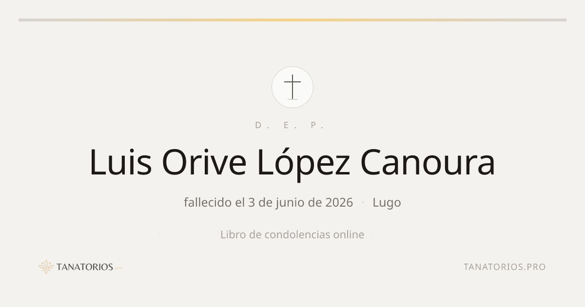 Memorial de Luis Orive López Canoura