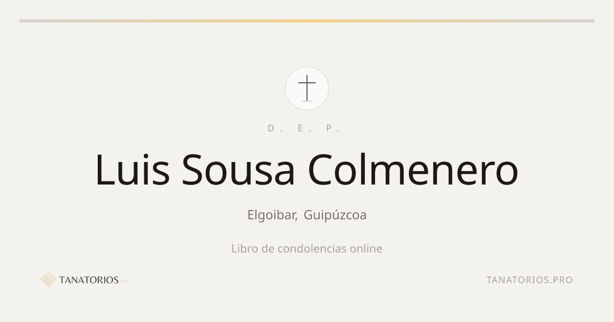 Memorial de Luis Sousa Colmenero