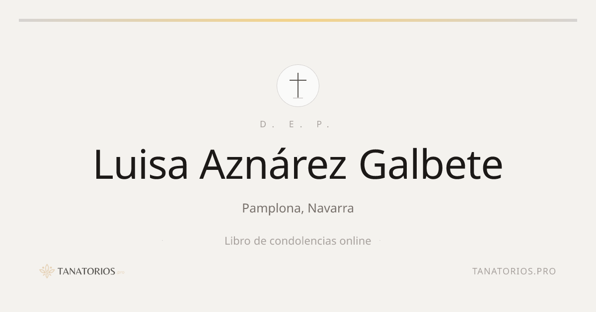 Memorial de Luisa Aznárez Galbete