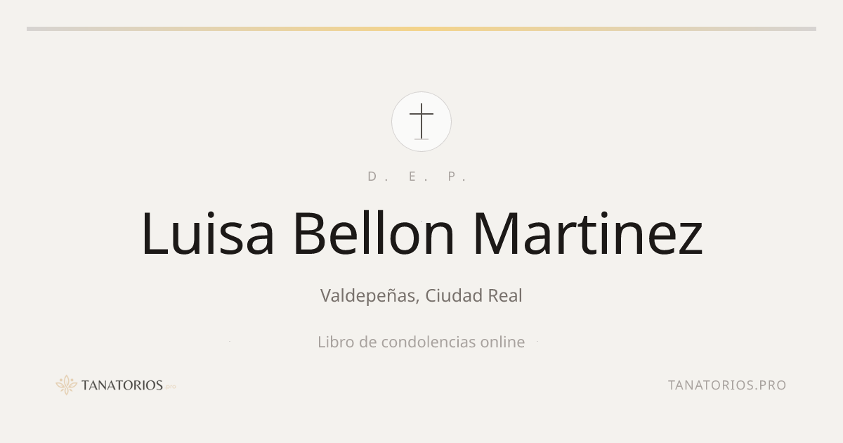 Memorial de Luisa Bellon Martinez
