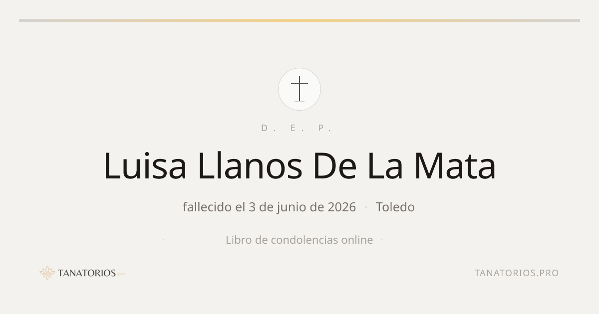 Memorial de Luisa Llanos De La Mata