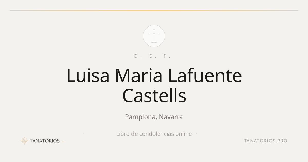 Memorial de Luisa Maria Lafuente Castells