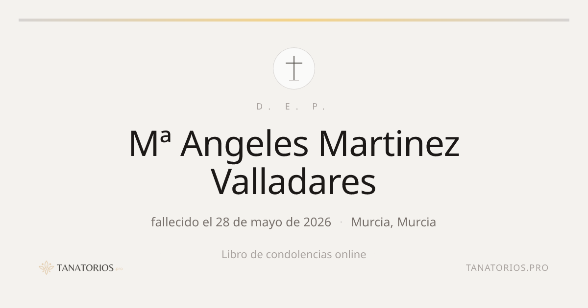 Memorial de Mª Angeles Martinez Valladares