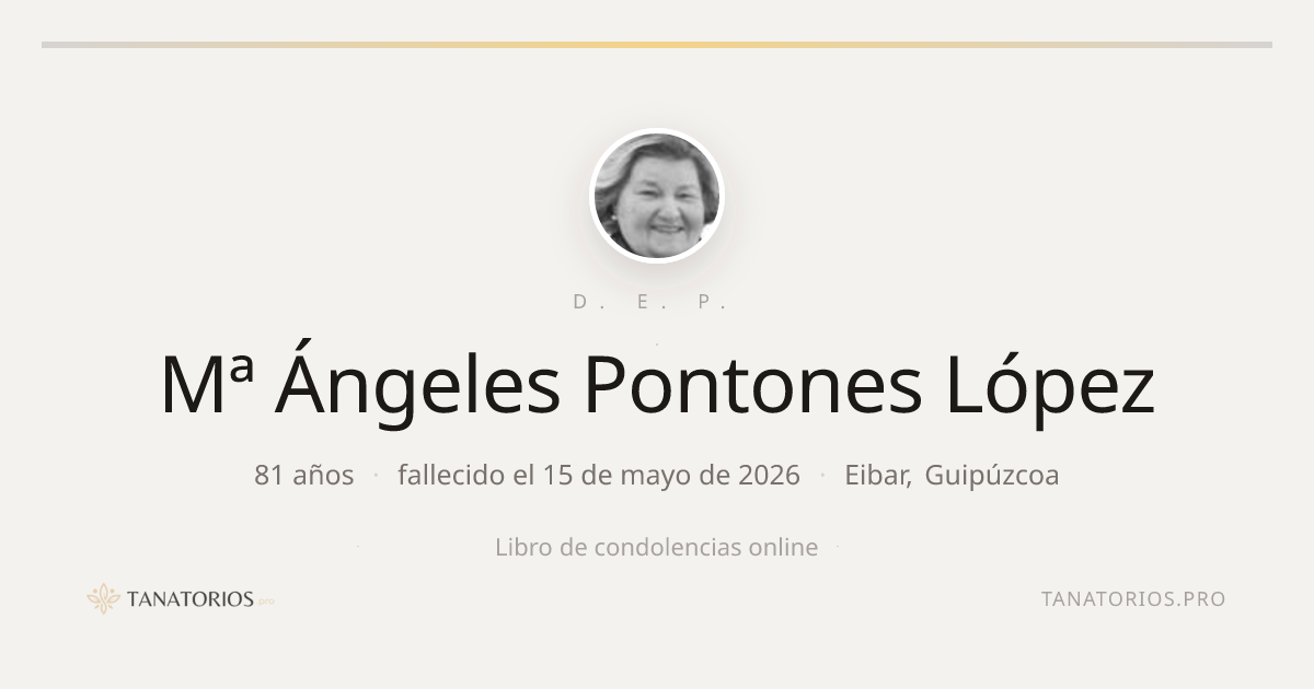 Memorial de Mª Ángeles
Pontones López