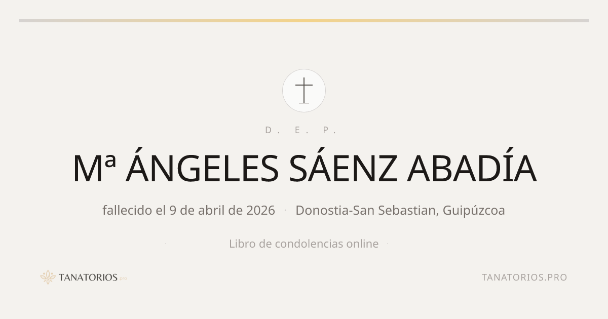 Memorial de Mª ÁNGELES SÁENZ ABADÍA