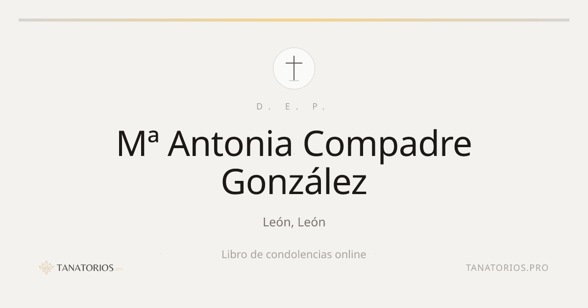 Memorial de Mª Antonia Compadre González