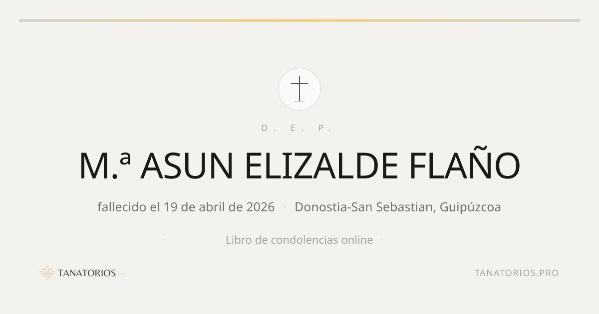 Memorial de M.ª ASUN ELIZALDE FLAÑO