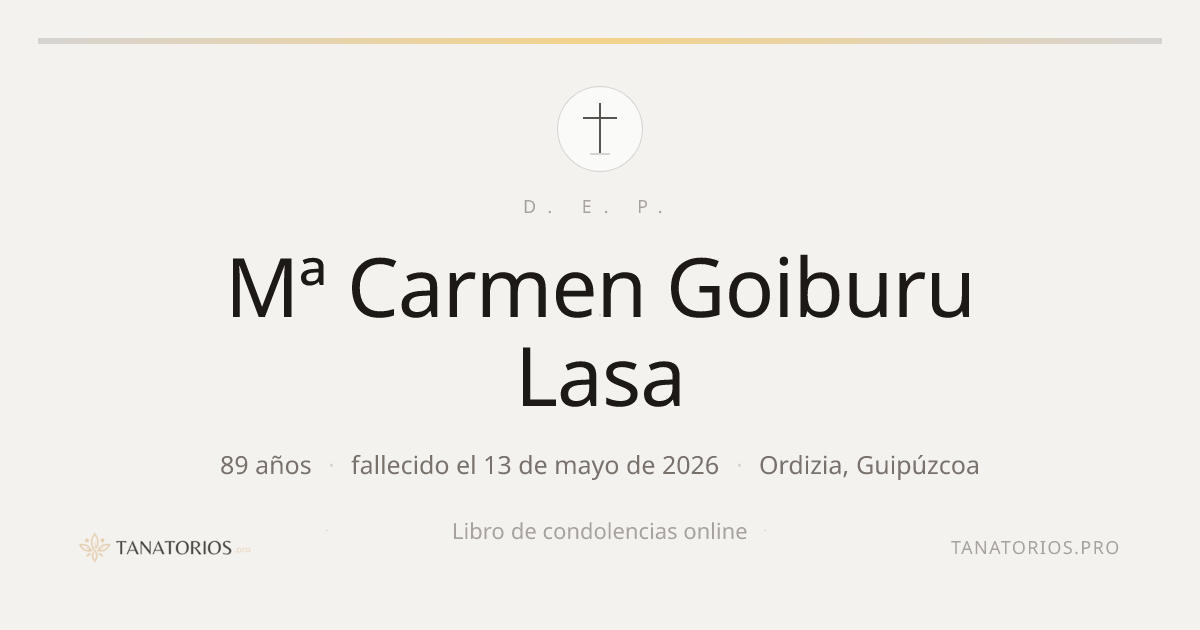 Memorial de Mª Carmen Goiburu Lasa