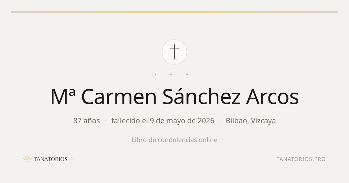 Memorial de Mª Carmen Sánchez Arcos