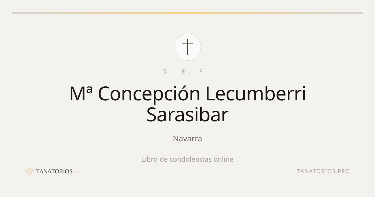 Memorial de Mª Concepción Lecumberri Sarasibar