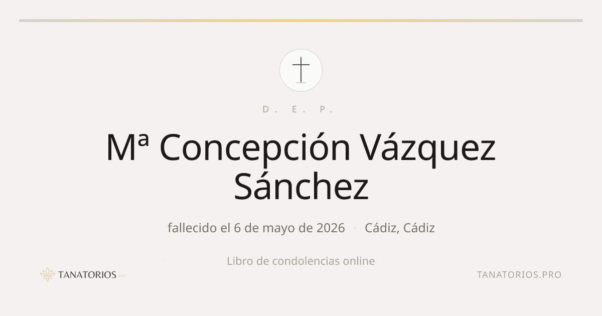 Memorial de Mª Concepción Vázquez Sánchez