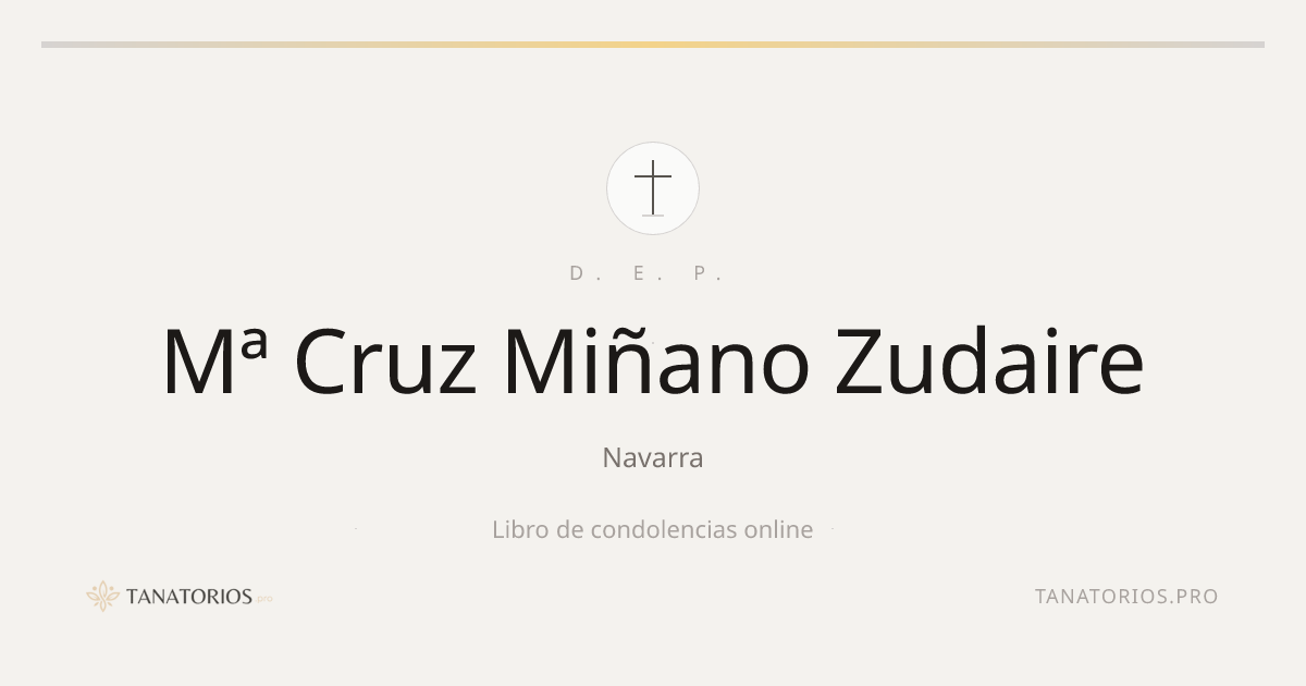 Memorial de Mª Cruz Miñano Zudaire