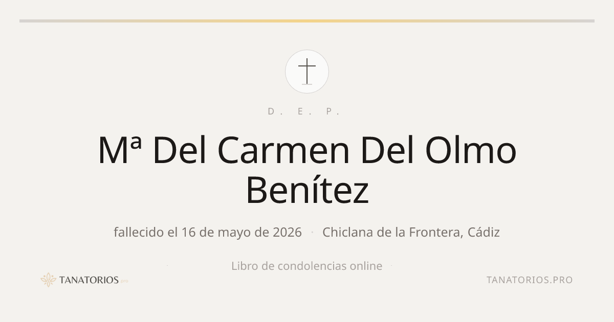 Memorial de Mª Del Carmen Del Olmo Benítez
