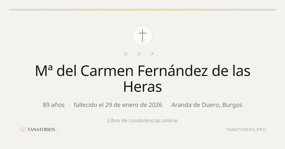 Memorial de Mª del Carmen Fernández de las Heras