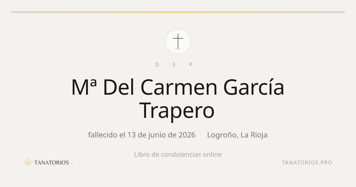 Memorial de Mª Del Carmen García Trapero