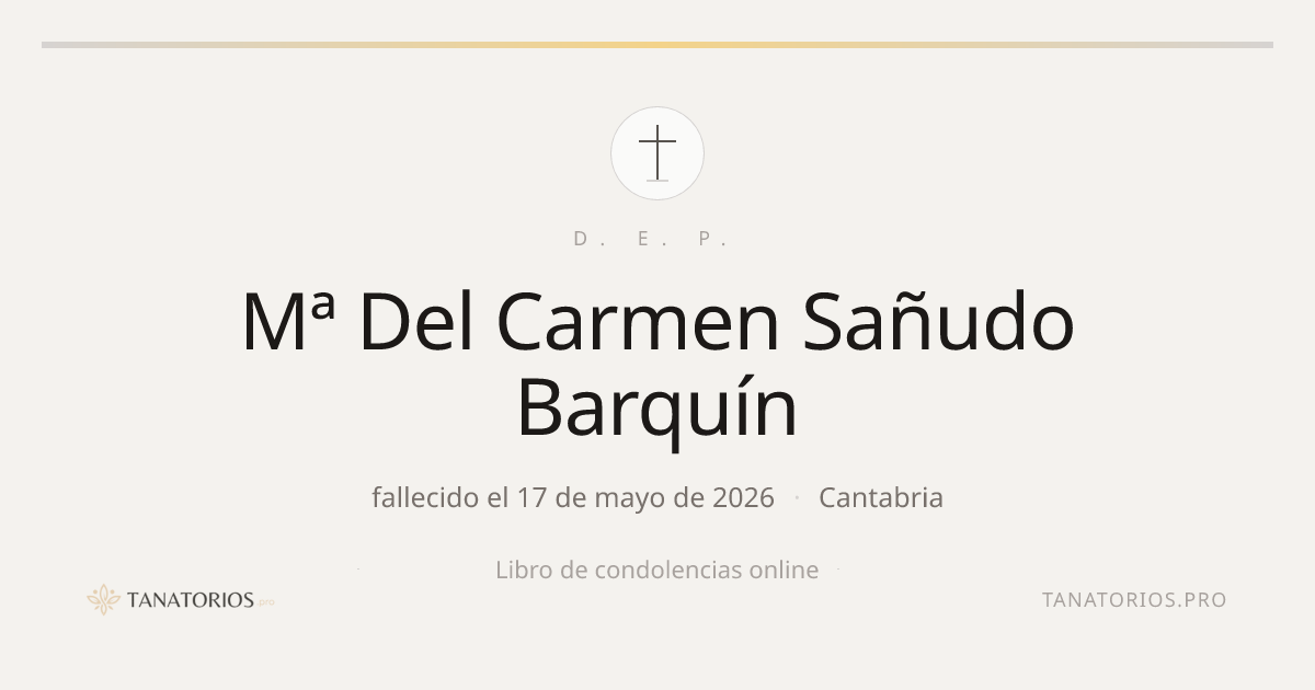 Memorial de Mª Del Carmen Sañudo Barquín