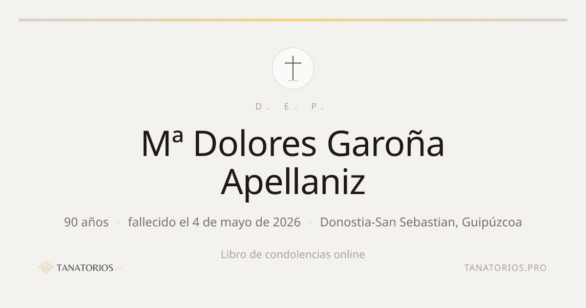 Memorial de Mª Dolores Garoña Apellaniz