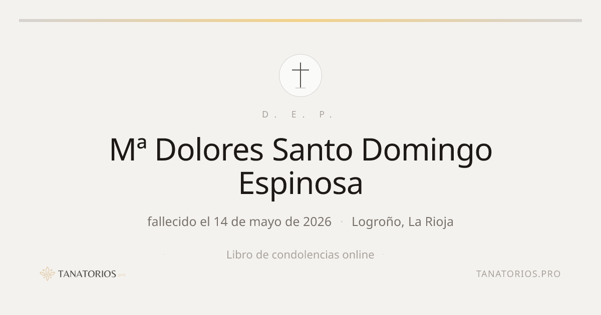 Memorial de Mª Dolores Santo Domingo Espinosa