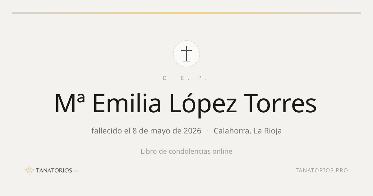 Memorial de Mª Emilia López Torres