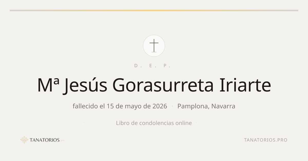 Memorial de Mª Jesús Gorasurreta Iriarte