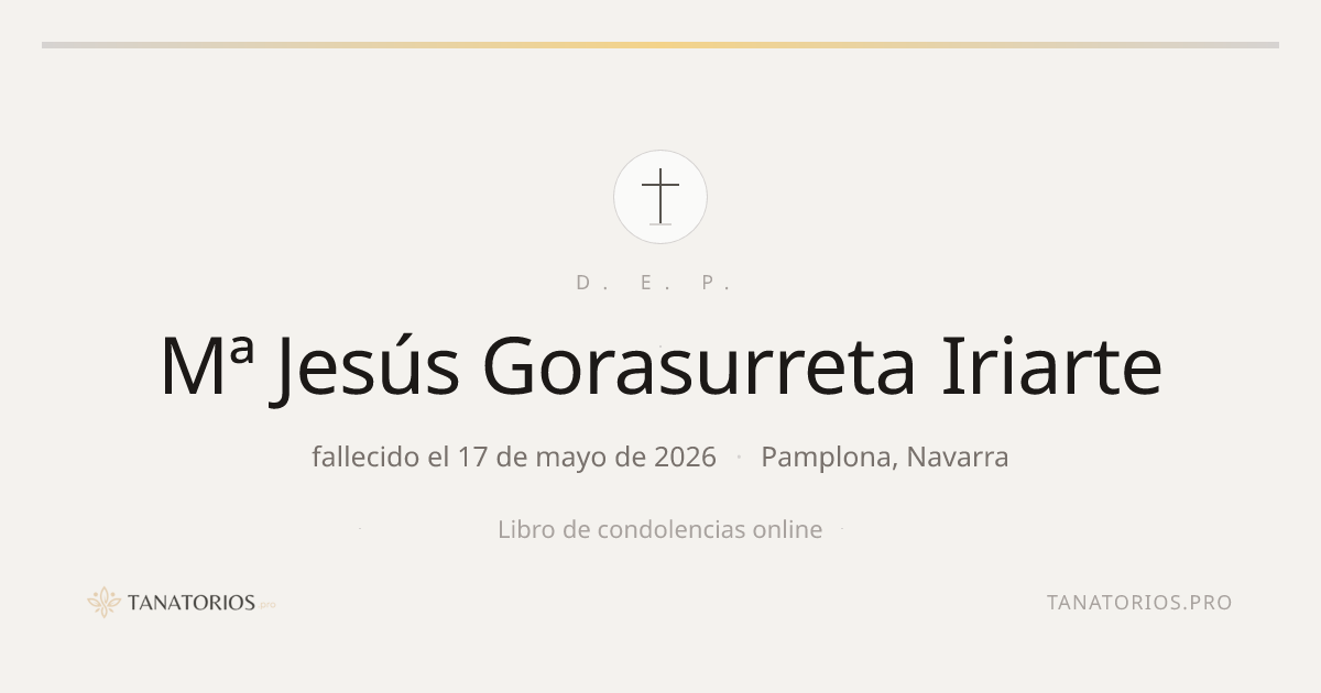 Memorial de Mª Jesús Gorasurreta Iriarte