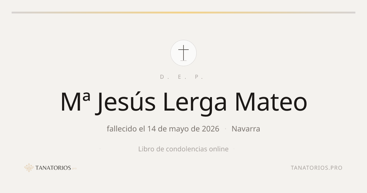 Memorial de Mª Jesús Lerga Mateo