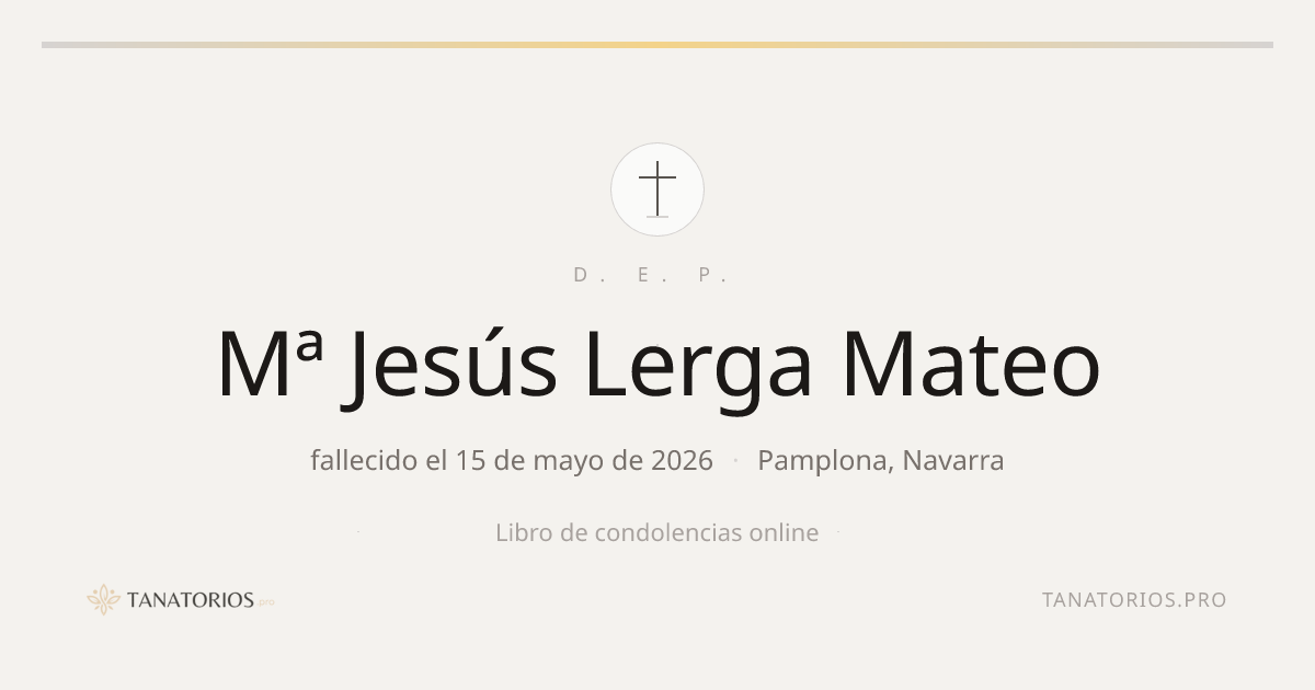 Memorial de Mª Jesús Lerga Mateo