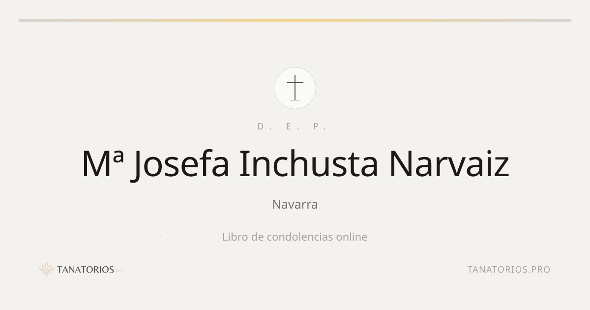 Memorial de Mª Josefa Inchusta Narvaiz