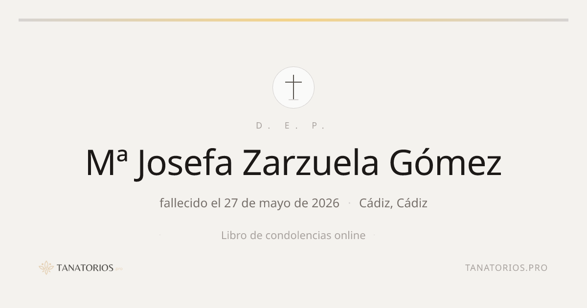 Memorial de Mª Josefa Zarzuela Gómez