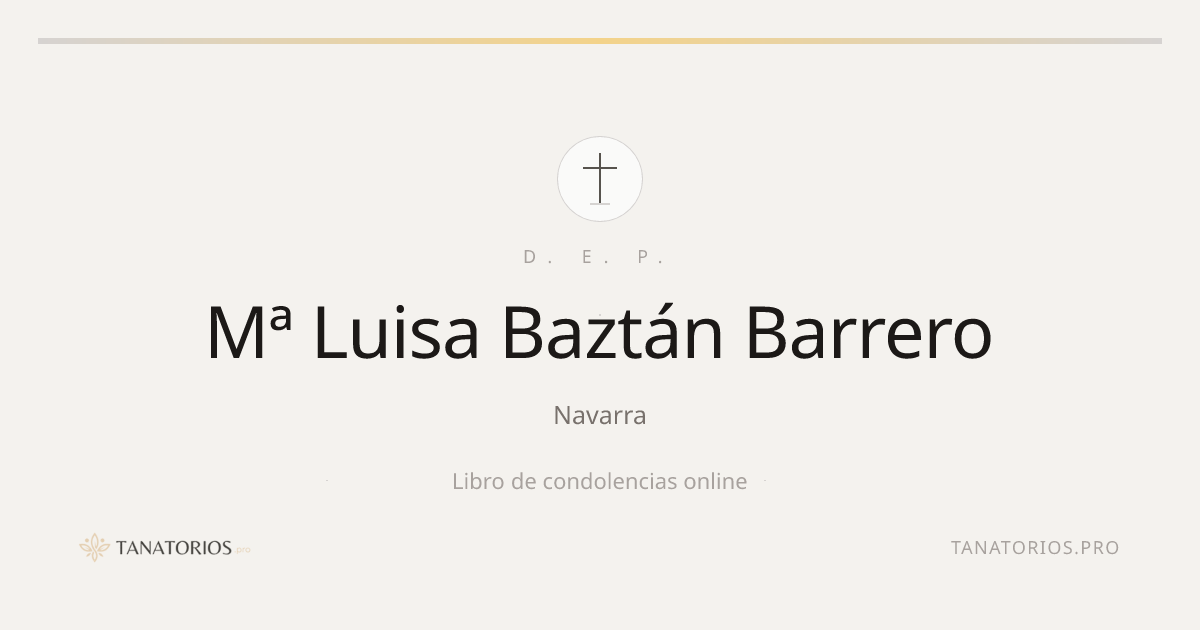 Memorial de Mª Luisa Baztán Barrero