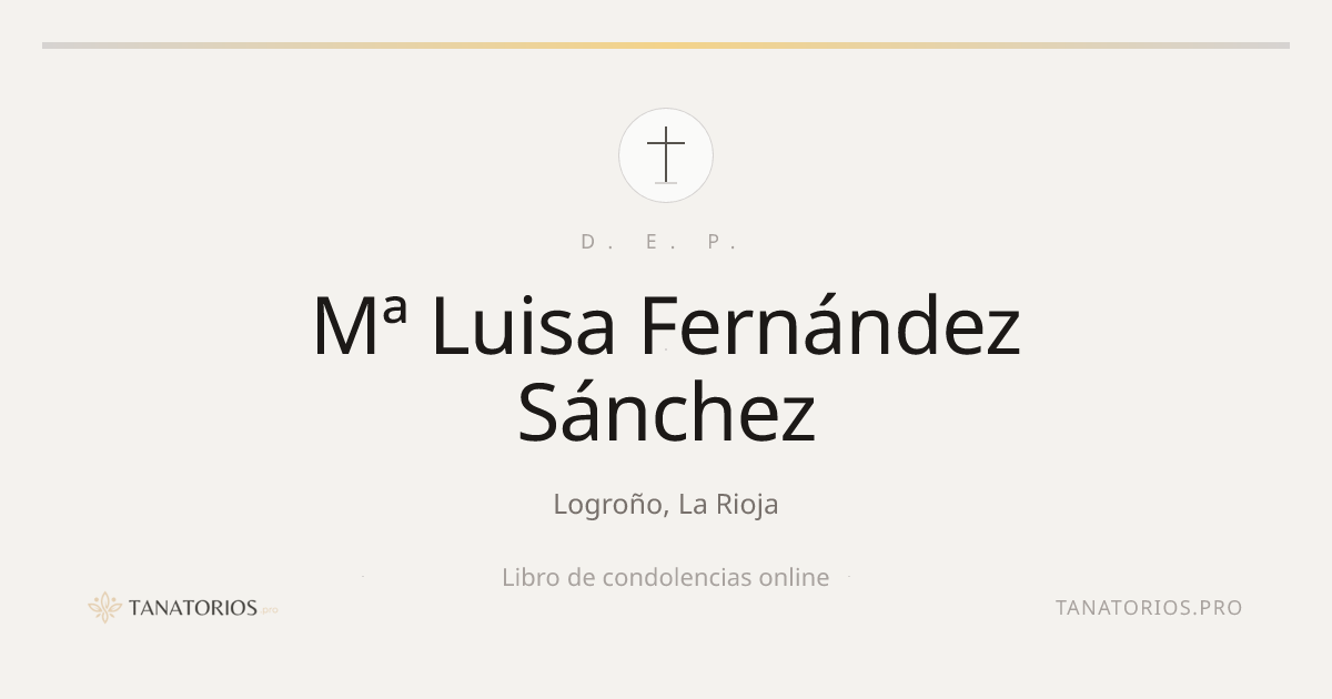 Memorial de Mª Luisa Fernández Sánchez