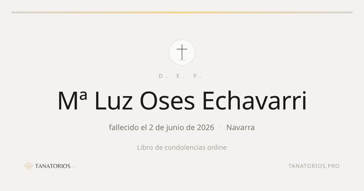 Memorial de Mª Luz Oses Echavarri