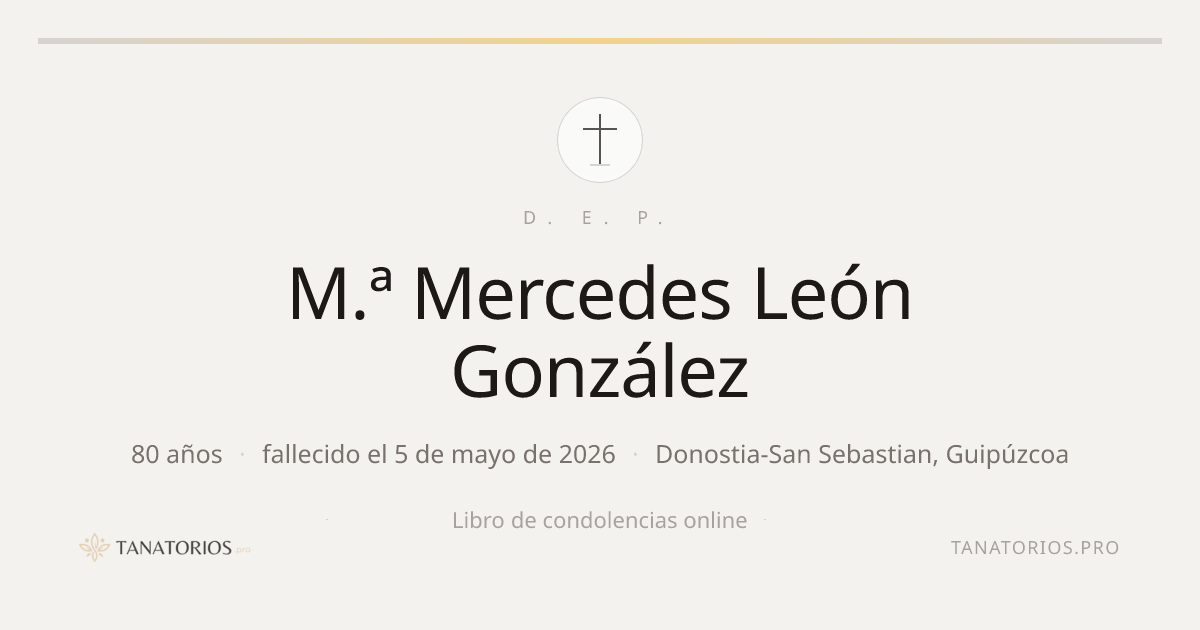 Memorial de M.ª Mercedes León González