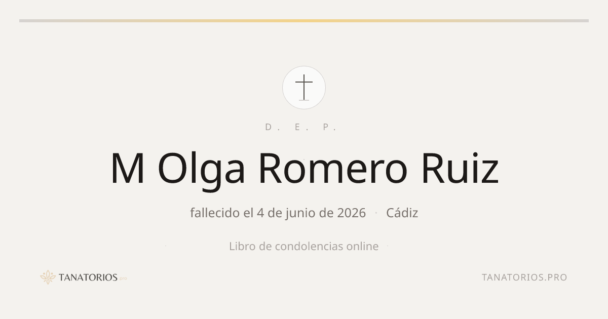 Memorial de M Olga Romero Ruiz