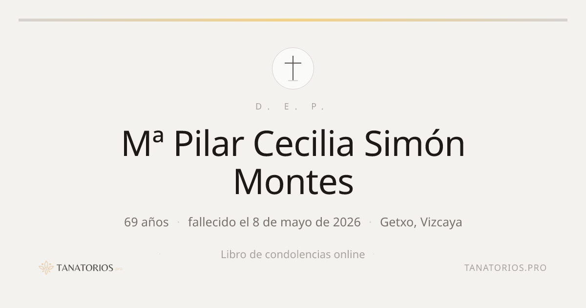 Memorial de Mª Pilar Cecilia Simón Montes