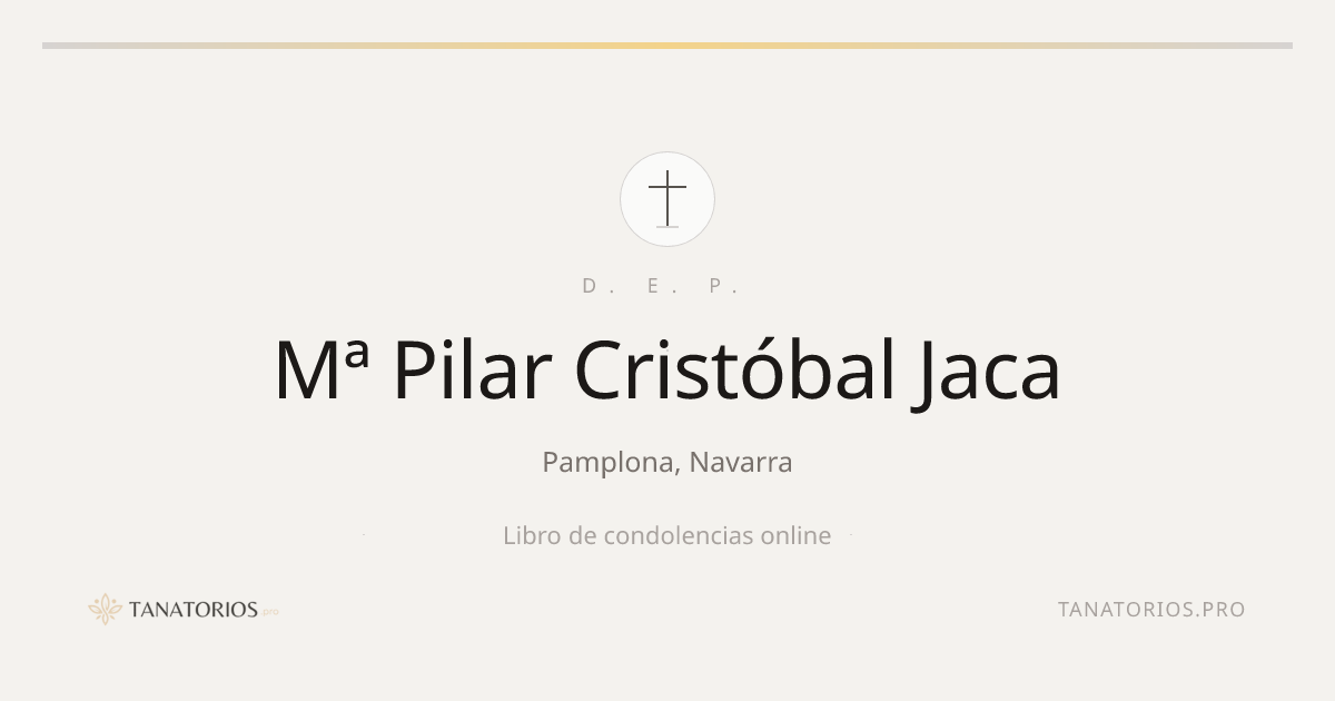Memorial de Mª Pilar Cristóbal Jaca