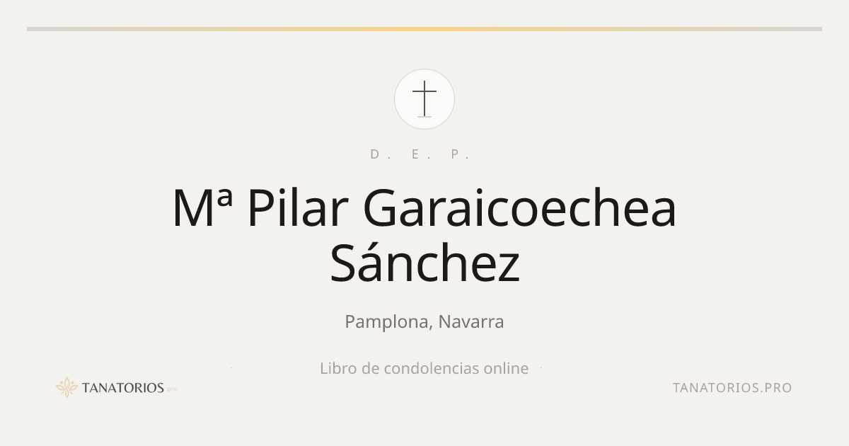 Memorial de Mª Pilar Garaicoechea Sánchez