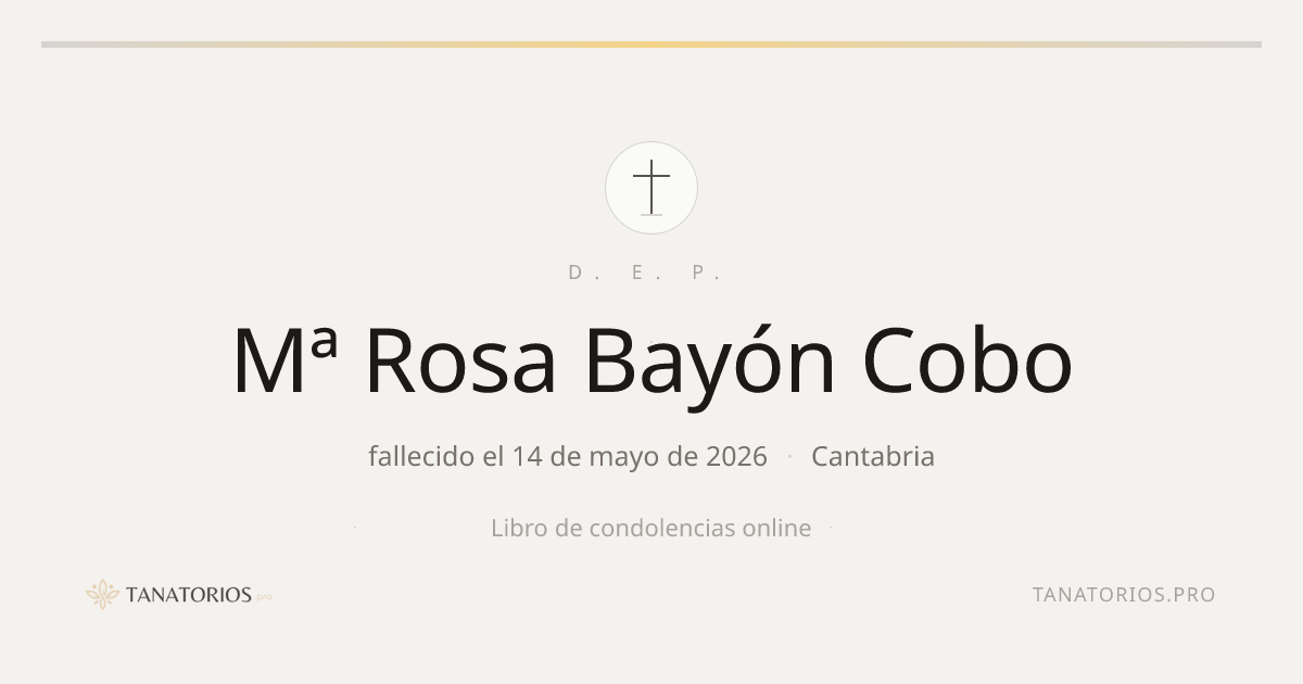 Memorial de Mª Rosa Bayón Cobo