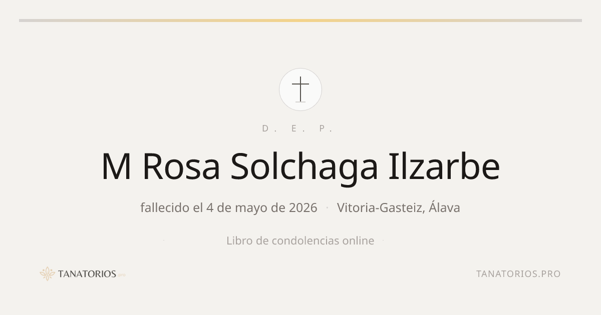Memorial de M Rosa Solchaga Ilzarbe