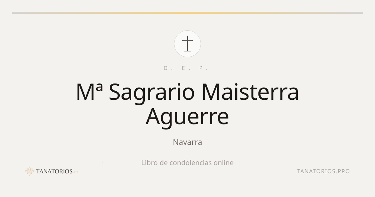 Memorial de Mª Sagrario Maisterra Aguerre