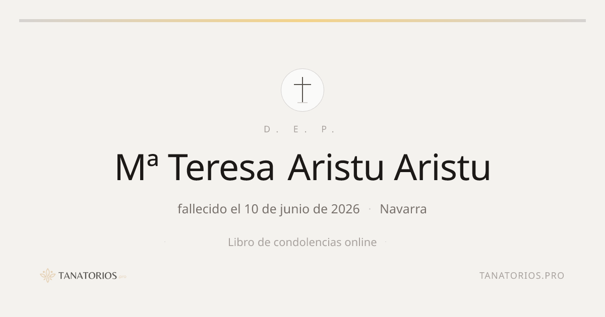 Memorial de Mª Teresa Aristu Aristu