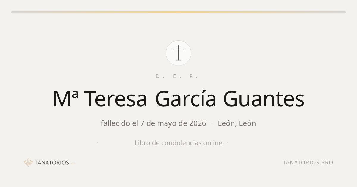 Memorial de Mª Teresa García Guantes