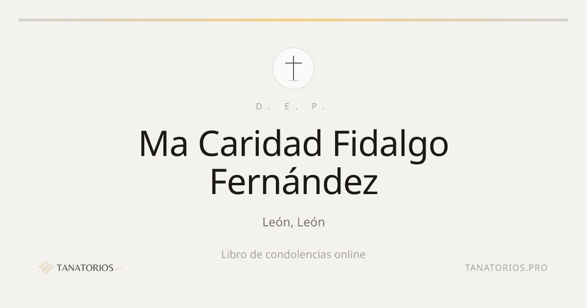 Memorial de Ma Caridad Fidalgo Fernández