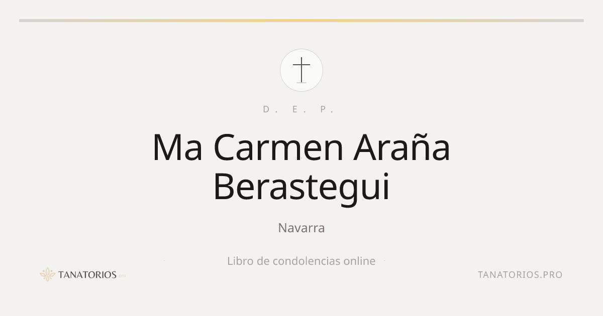 Memorial de Ma Carmen Araña Berastegui