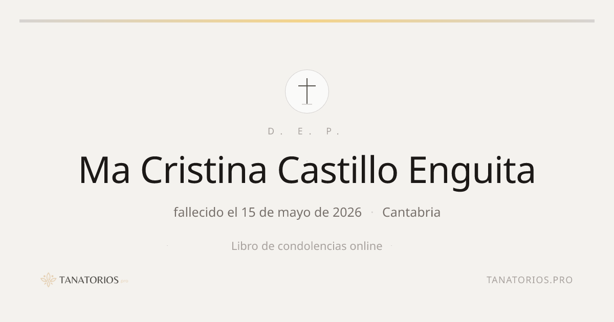 Memorial de Ma Cristina Castillo Enguita