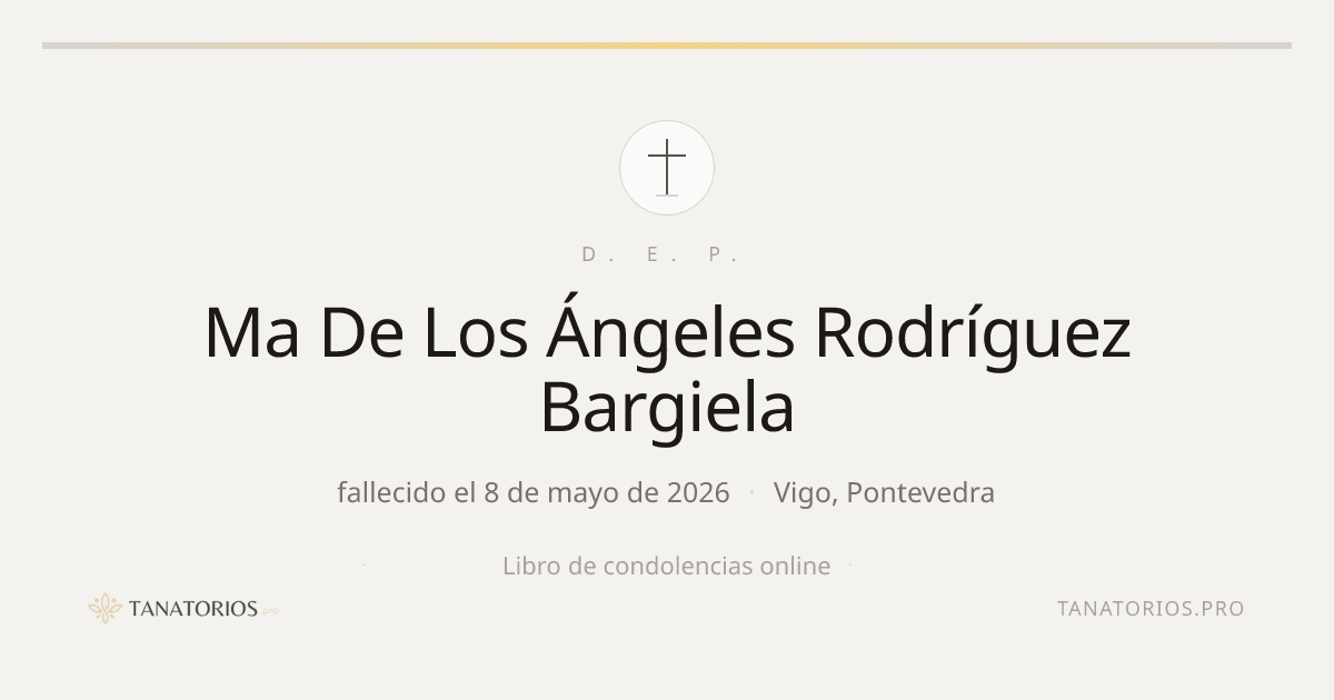 Memorial de Ma De Los Ángeles Rodríguez Bargiela